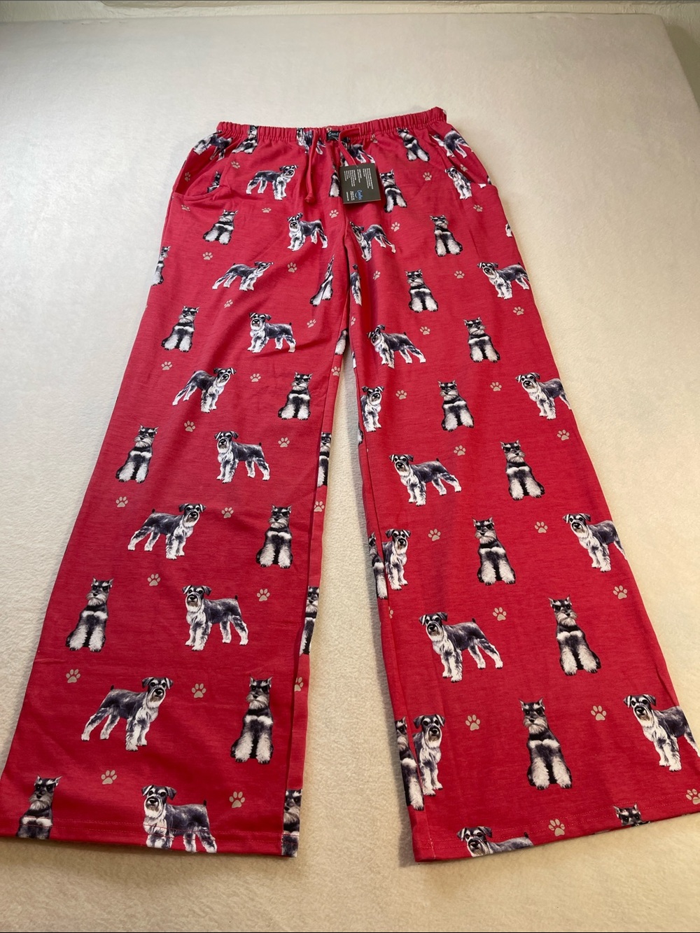 COMFIES Red Dog Print Pajama Pants WOMENS SIZE M  unisex